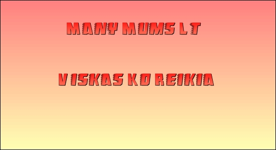 Many.Mums.Lt - Viskas ko reikia!!!